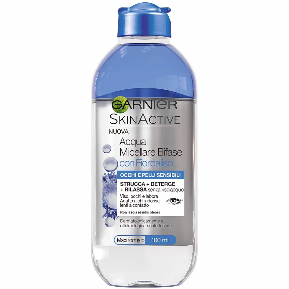 Garnier Acqua Micellare Bifase con Fiordaliso per Pelli Sensibili