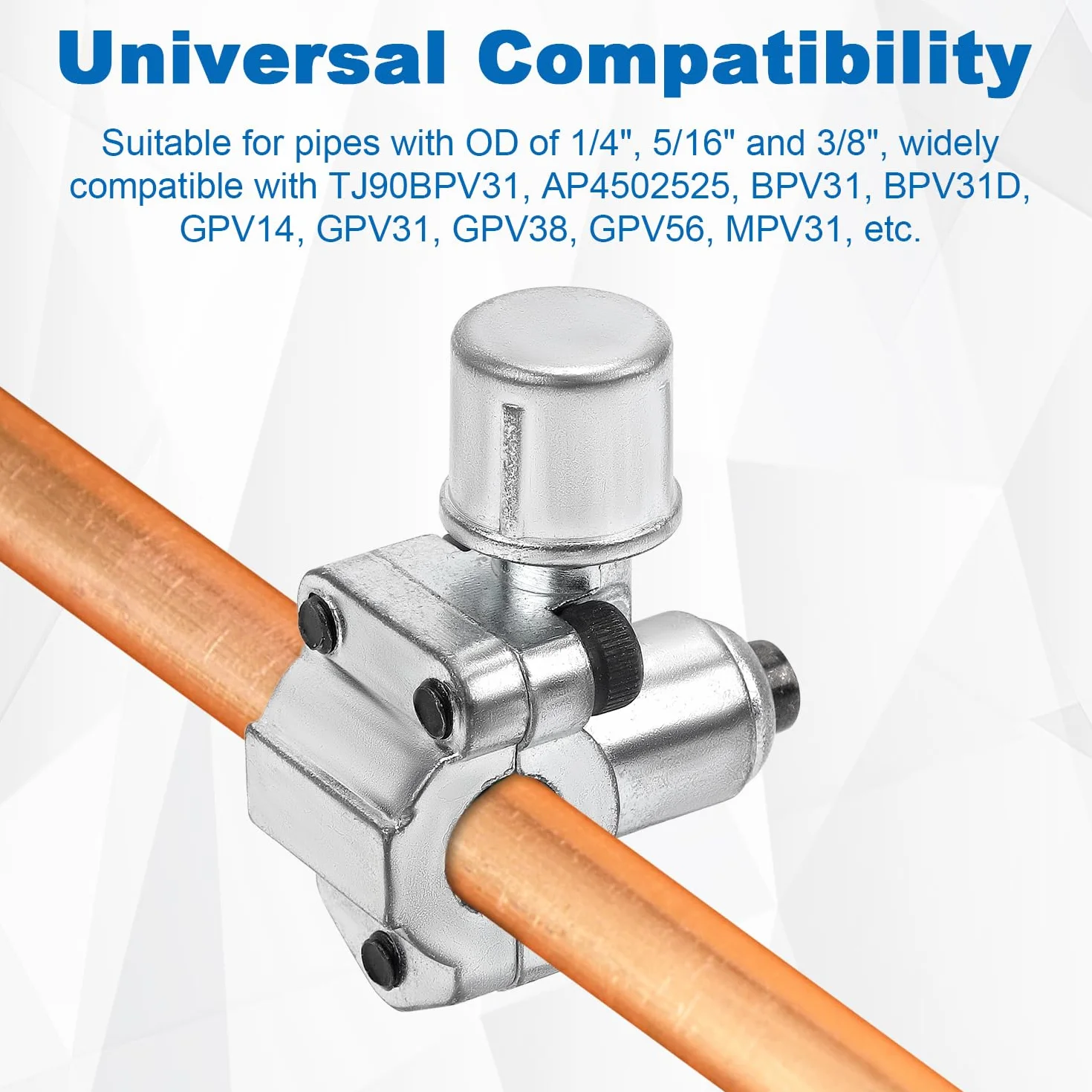 Gosknor BPV-31 Valvola Perforante Proiettile 10pz con Chiavi Esagonali e Adattatori, Compatibile Tubi 1/4" 5/16" 3/8"