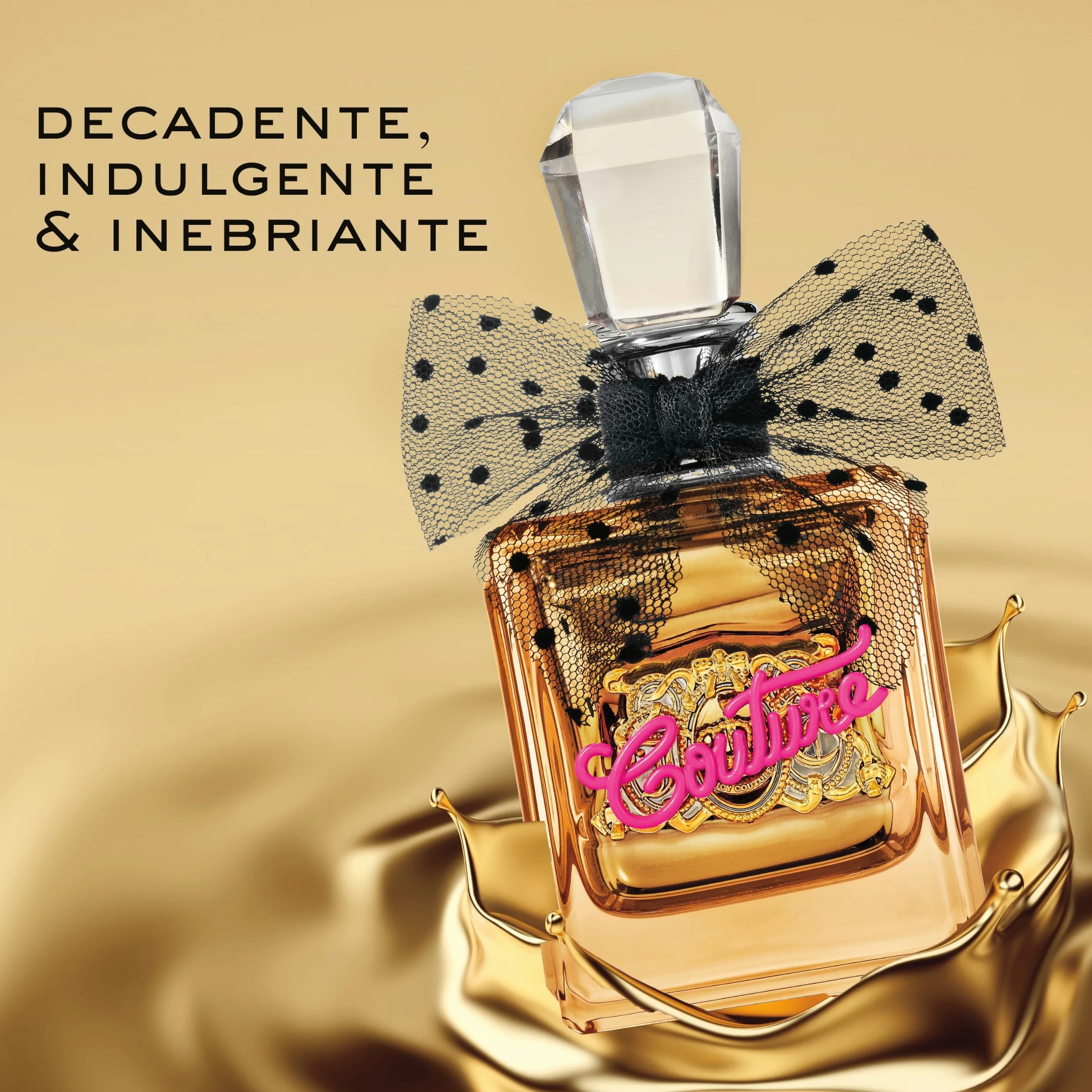 Juicy Couture - Viva La Juicy Gold Couture Eau de Parfum, Fragranza Floreale Fruttata da Donna, Dona Eleganza e Glamour, con Note di Frutti di Bosco, Ambra, Caramello e un Tocco di Vaniglia, 100ml