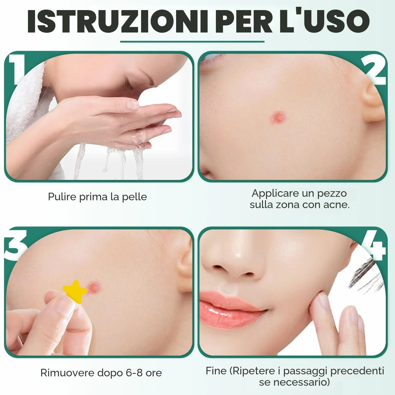 397 Pezzi Cerotti Brufoli, Invisibile Naturale Hydrocolloid Patch 2 in 1 Giorno e Notte Che Invisibile Patch Brufoli Assorbenti Impermeabile e Traspirante