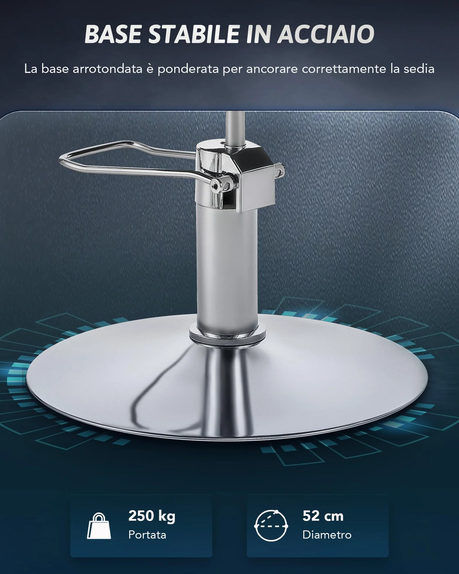 CO-Z Poltrona da Parrucchiere Sedia da Barbiere Professionale con Girevole a 360° Altezza Regolabile 15 cm Poltrona da Parrucchiere Idraulica Capacità di 250 kg per Barbieri e Salone di Bellezza