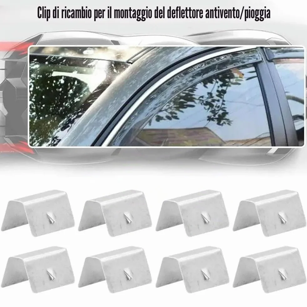 Tokaneit Stainless Steel Windshield Clip 10-Pack Windscreen Slot Fixing Clip