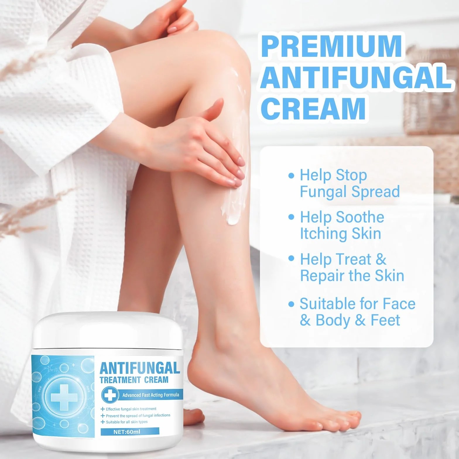 Crema Piedi, Trattamento Idratante ed Emolliente per Piedi Secchi, Formula con Estratti Vegetali per Talloni Screpolati, Lozione Nutriente Intensiva Contro Odori, Cura Quotidiana della Pelle, 60g