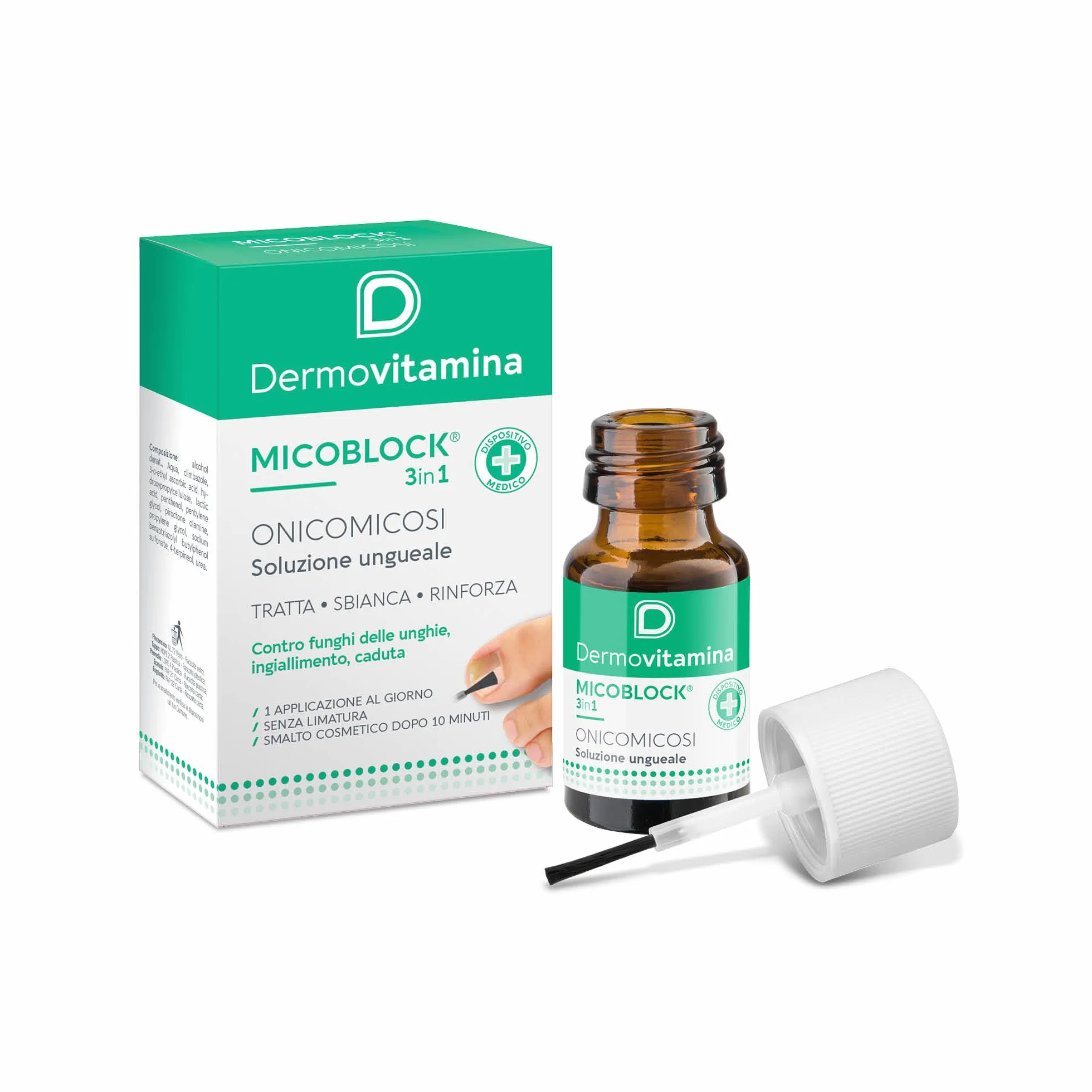 Dermovitamina Micoblock 3in1Onicomicosi Smalto Curativo Infezioni Fungine 7ml
