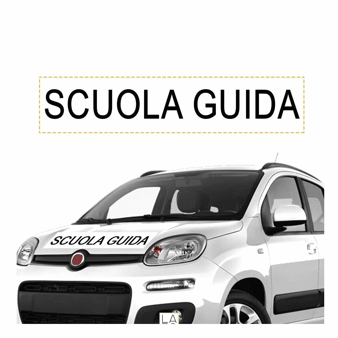 CALAMITA PERSONALIZZATA per auto autoscuola targa 60x15 cm