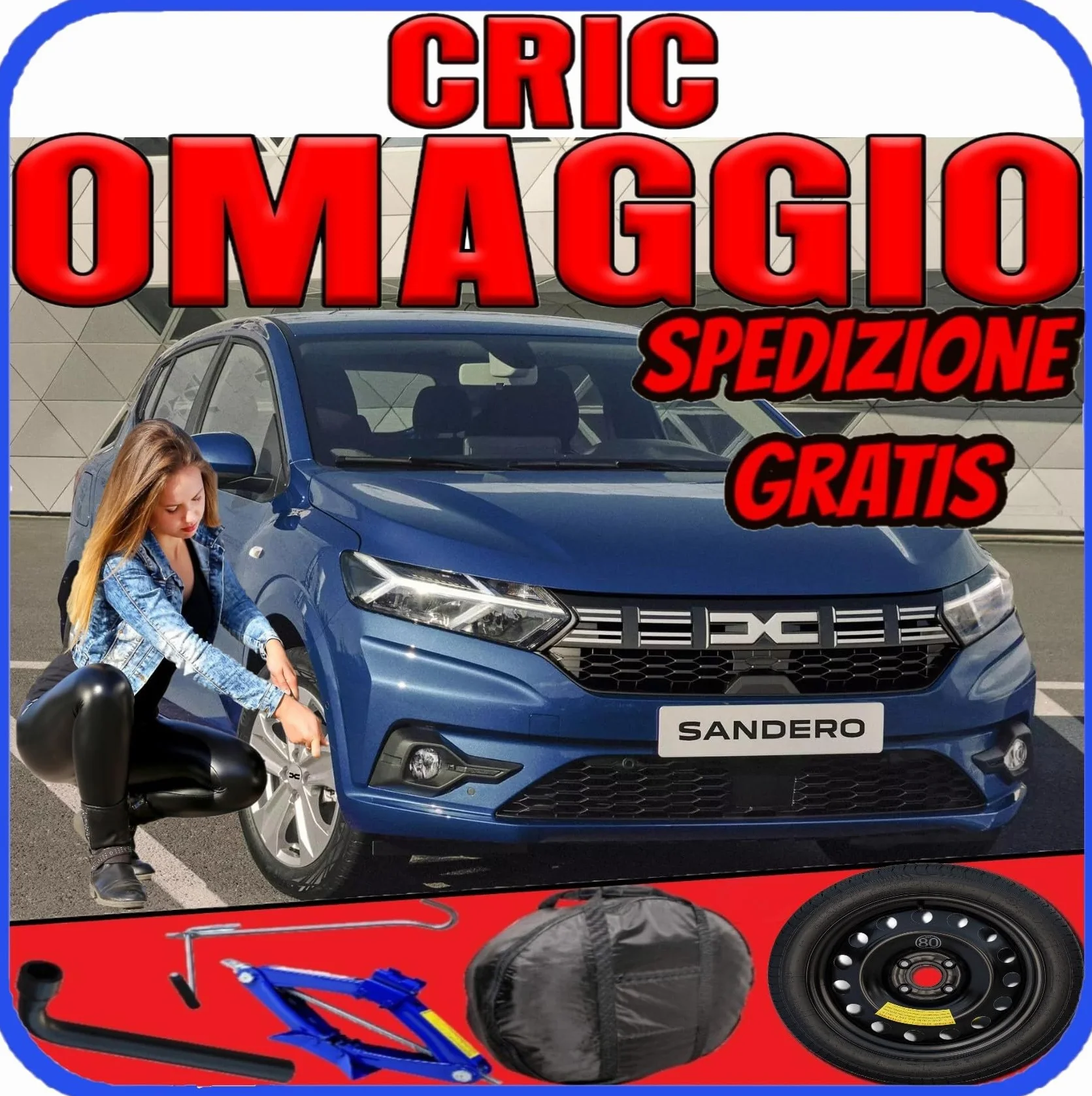 Generico Ruotino Di Scorta Per Dacia Sandero Streetway (II, III) 4 Fori Gomma 125/80 R15 2012-2024