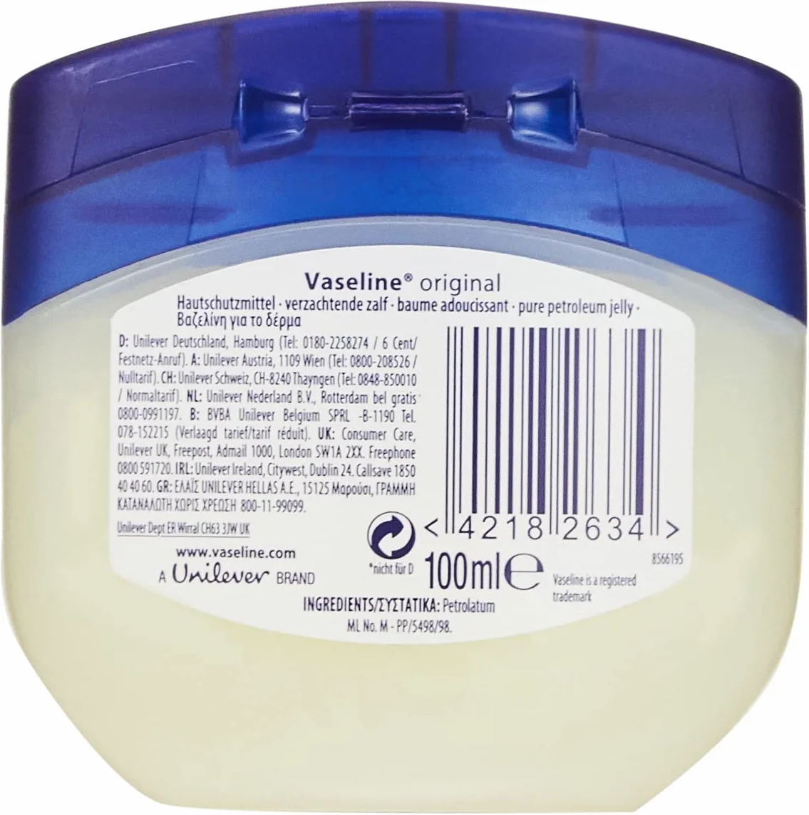 Vaseline Pura vaselina originale 100ml