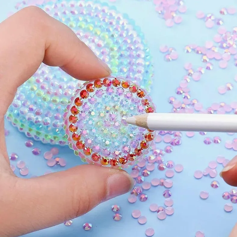 Strass in resina per decorazioni di abbigliamento, gemme di per unghie, senza hotfix, con retro piatto, colla su strass, accessori - Rosa AB - 3,0 mm - 50.000 pezzi