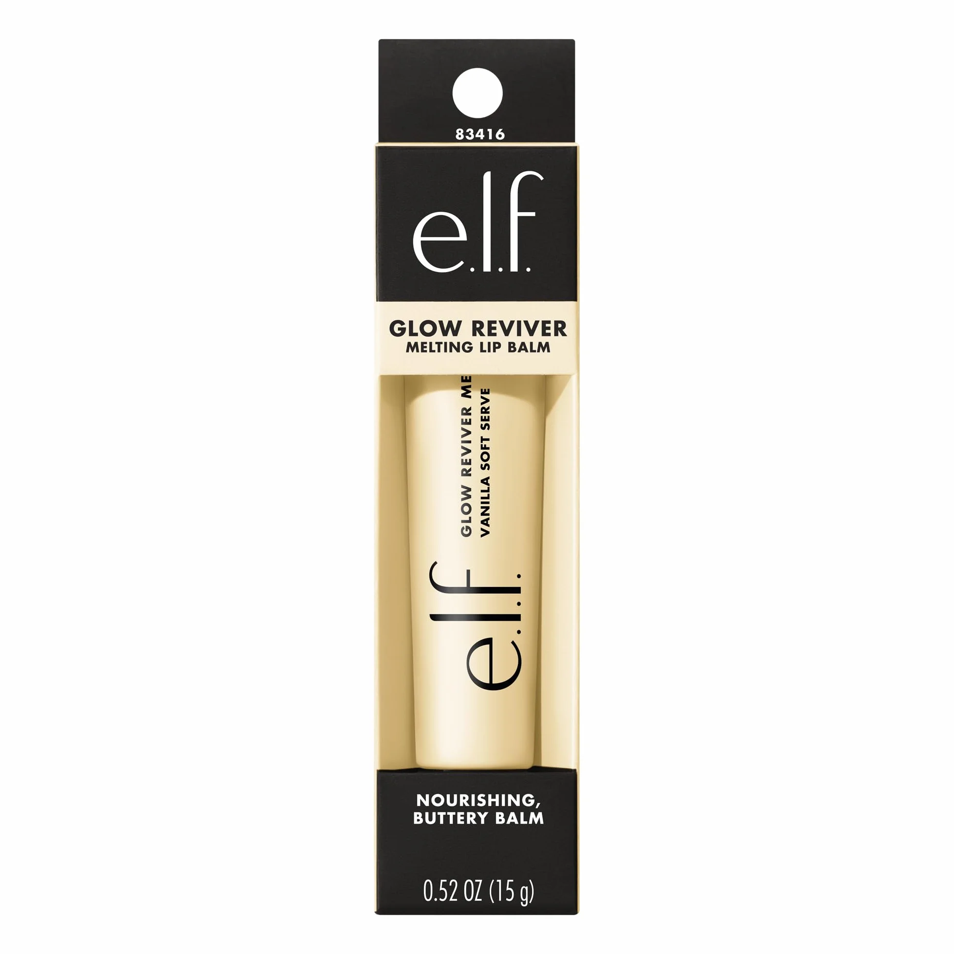 e.l.f. Glow Reviver Melting Lip Balm, balsamo labbra idratante colorato con finish lucido per labbra morbide ed elastiche, prodotto vegano e non testato sugli animali, Vanilla Soft Serve