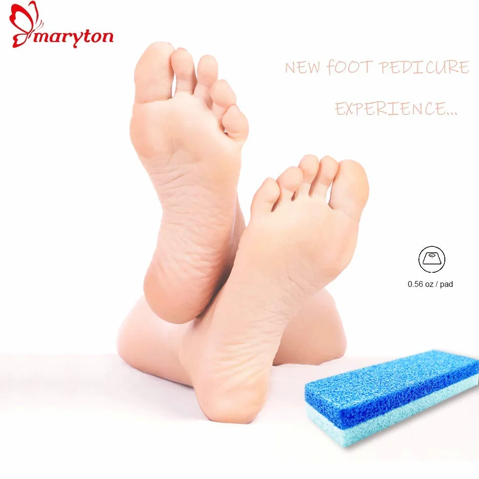 Piede pietra pomice per piedi pelle dura rimozione e scrubber (confezione da 4) blu