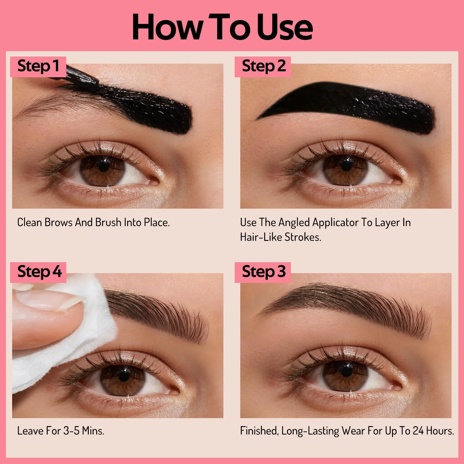 KIMUSE Eyebrow Gel, Tinta per Sopracciglia a Lunga Tenuta, Gel per Sopracciglia Impermeabile, Anti-Transfer, Antisfumatura, 0.17oz