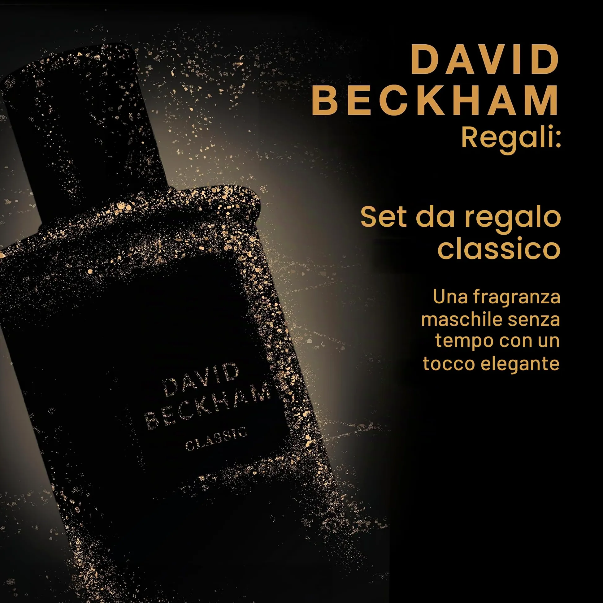 David Beckham Confezione Regalo Classic, Eau de Toilette 50ml e Gel Doccia 200ml, Fragranza Legnosa, Fresca, Ambrata per Lui