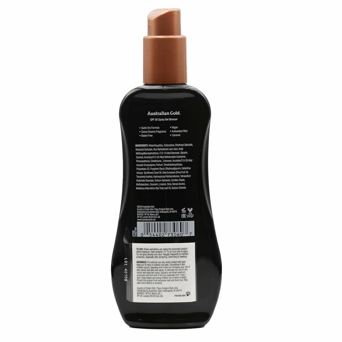 Australian Gold SPF 30 Spray Gel Bronzer