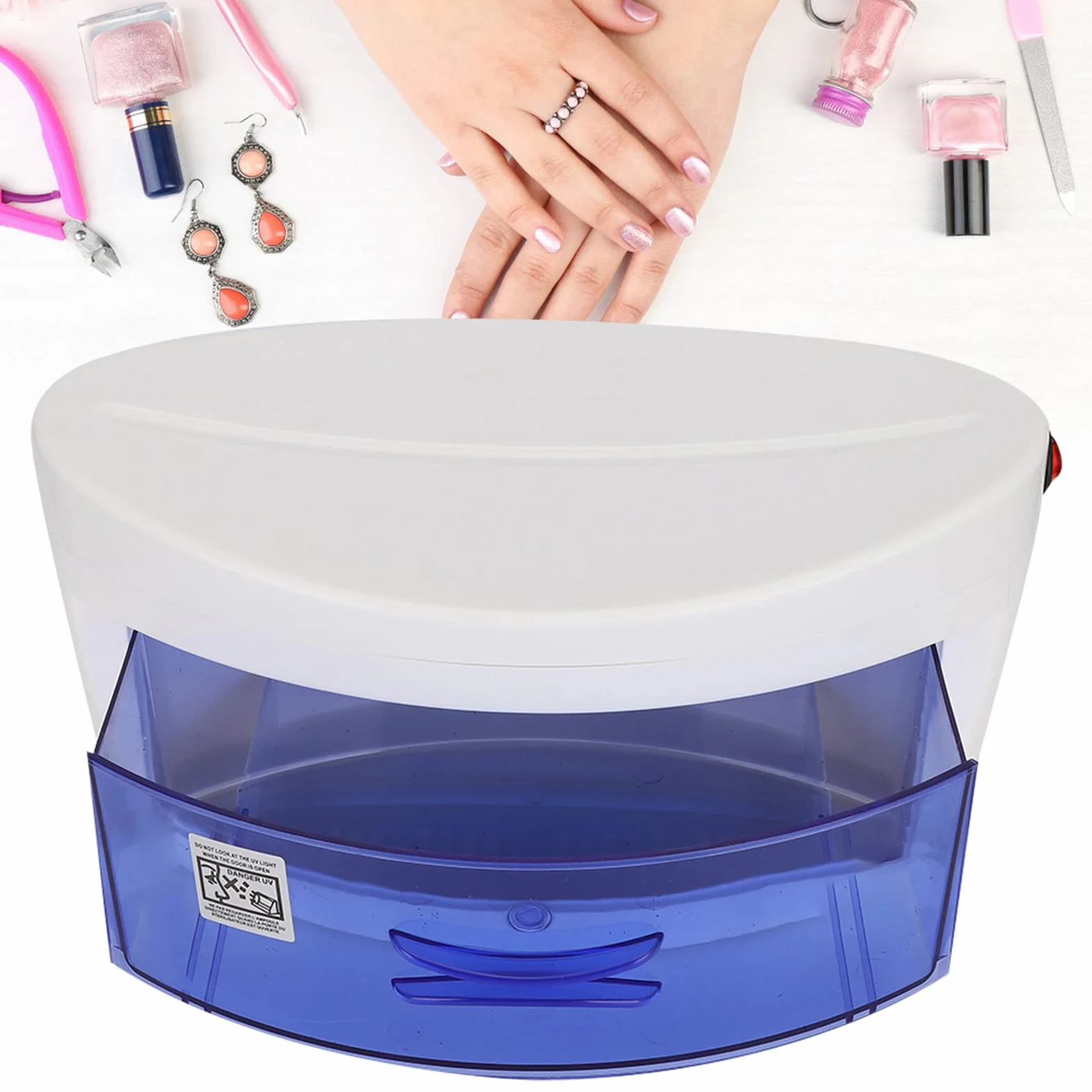 Sterilizzatore per nail art, Sterilizzatore UV LED Intelligente per Smalto armadio per disinfezione UV con ozono cassetta degli attrezzi per nail art per Parrucchieri Saloni di Bellezza Manicure