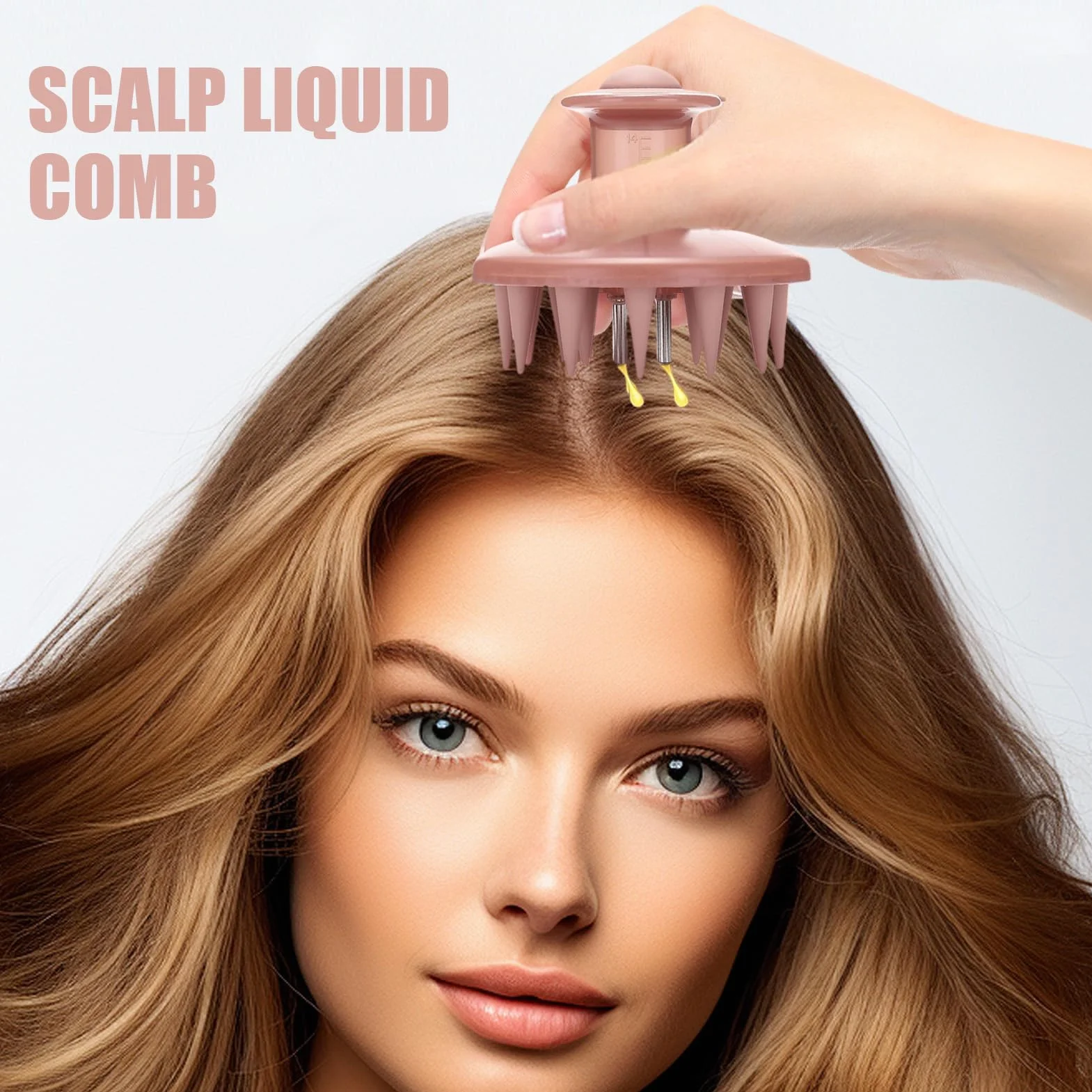 Applicatore Del Cuoio Capelluto 8.5x8.5x7.6 Cm Pennello Massage Capelli Attacco Di Massaggio Fluido Medico Con Spazzola Bottiglia
