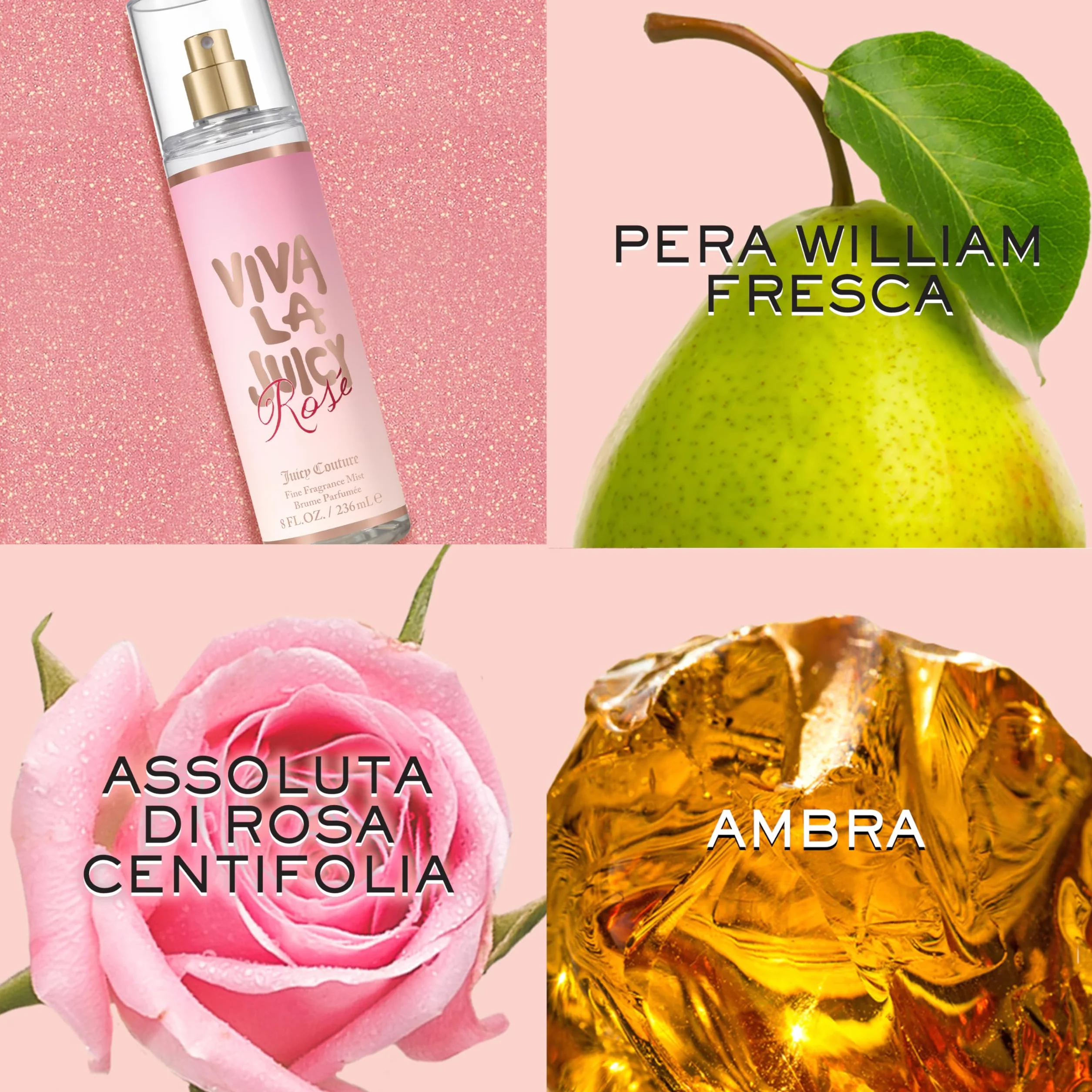 Juicy Couture Viva La Juicy Rosé Fine Fragrance Mist, 236 ml