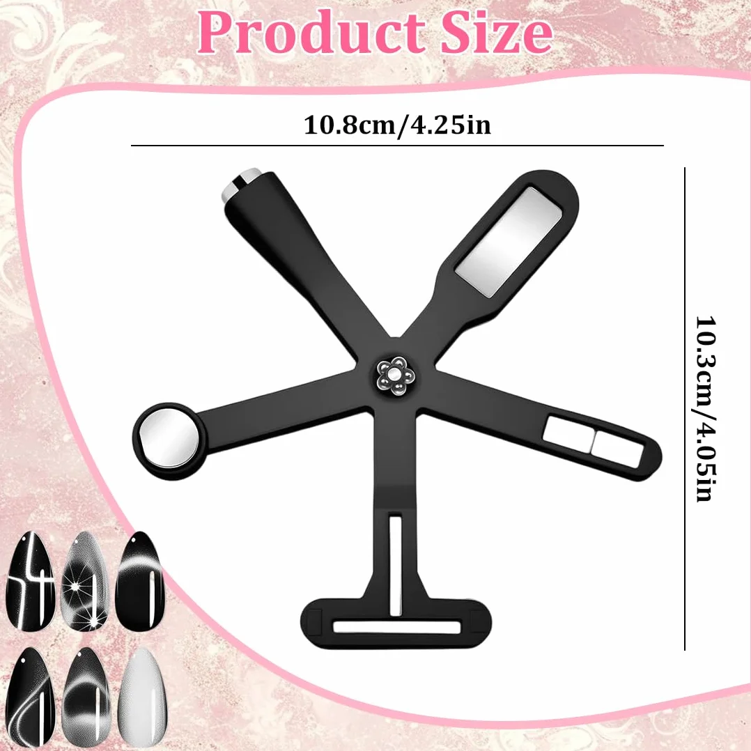 Nail Art Magnet, Penne Magnetiche per Unghie 3D Fai Da Te, Penne Magnetiche per Occhi di Gatto Multifunzione Aggiornate 6 in 1