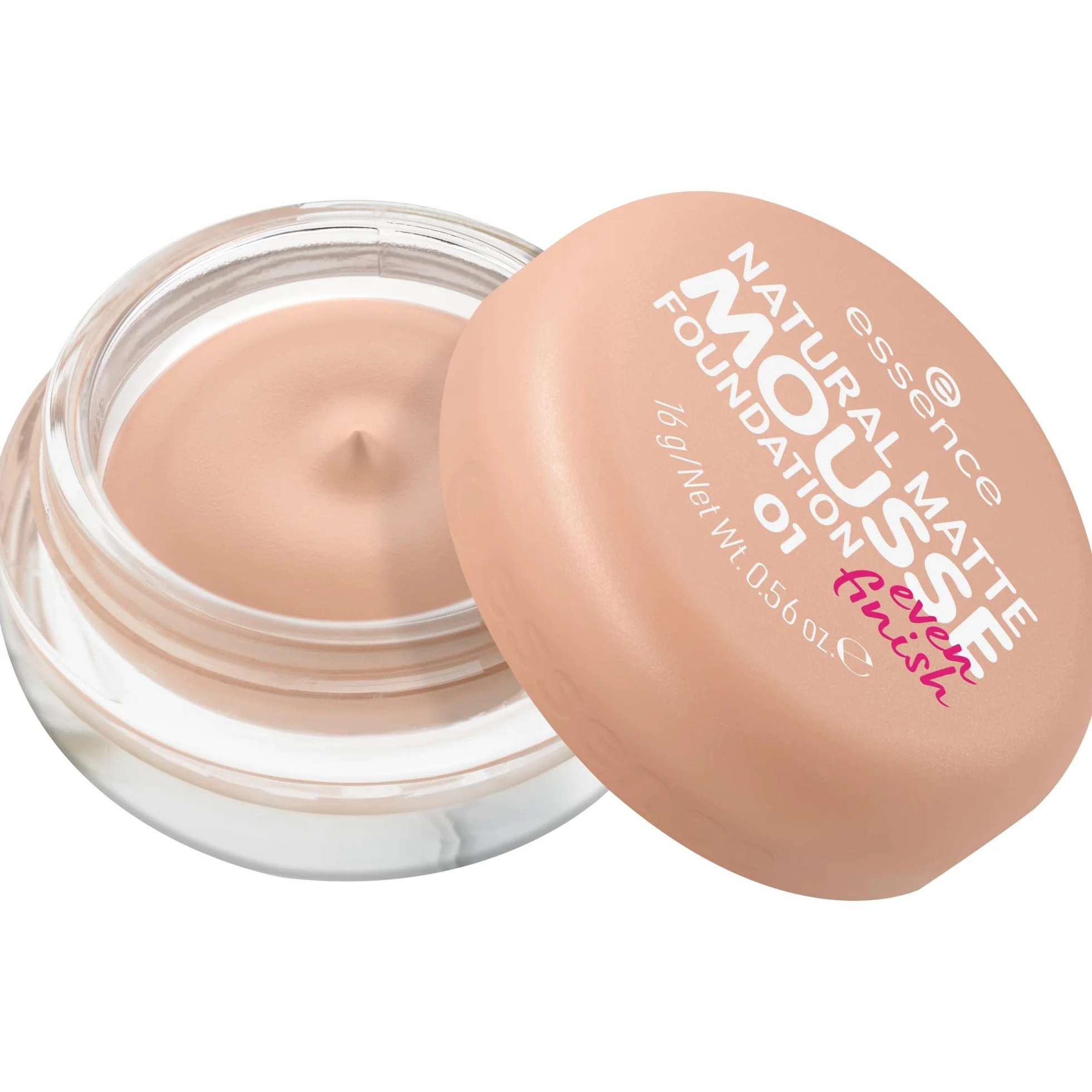 essence FONDOTINTA NATURAL MATTE MOUSSE, opacizzante, coprenza, risultato immediato, opaca (16g)