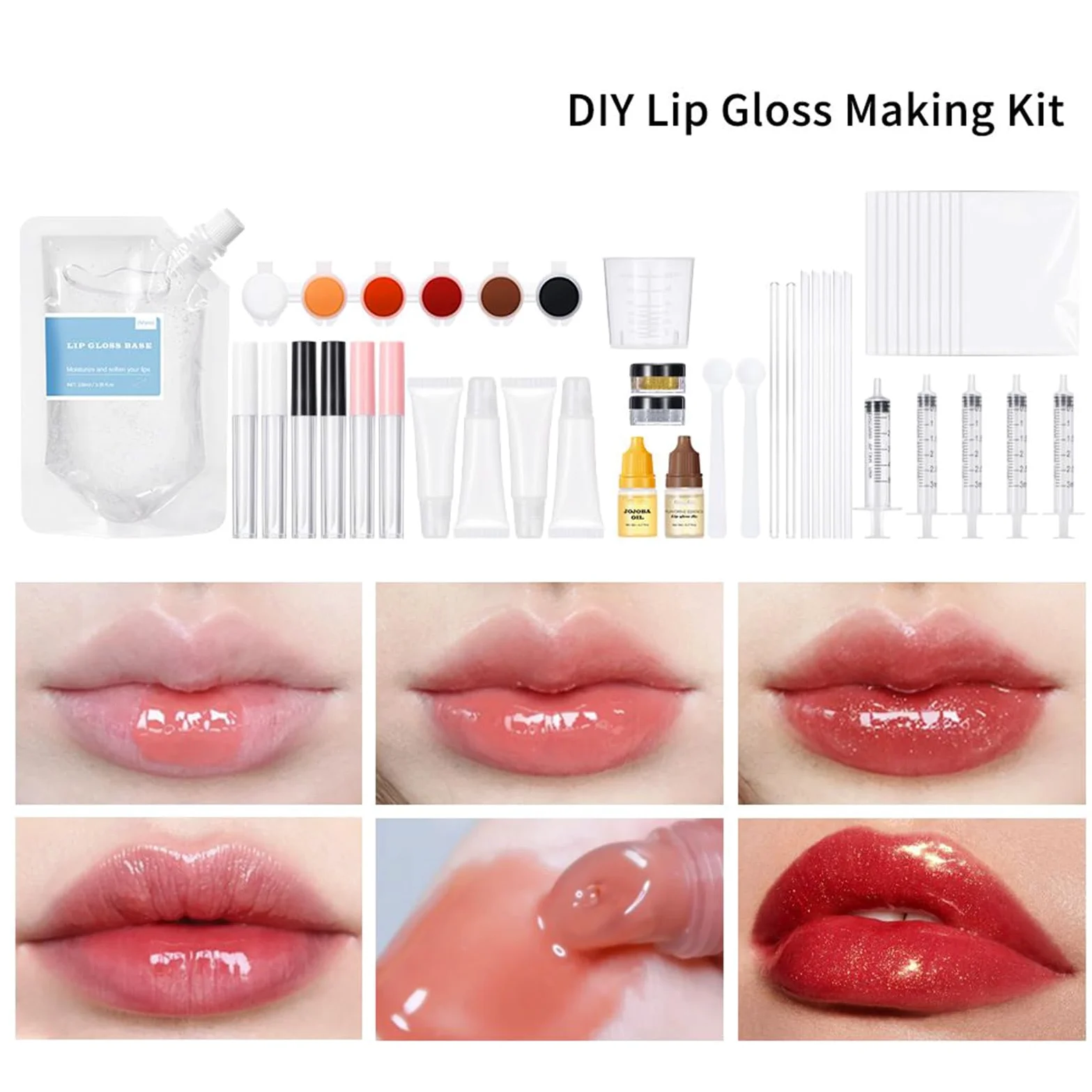 Kit Completo per la Creazione di Lucidalabbra Set Artigianale di Gloss | Kit Fai Da Te Per Creare Il Lucidalabbra Per Donne Ragazze Amanti Del Trucco Principianti Adolescenti Prin