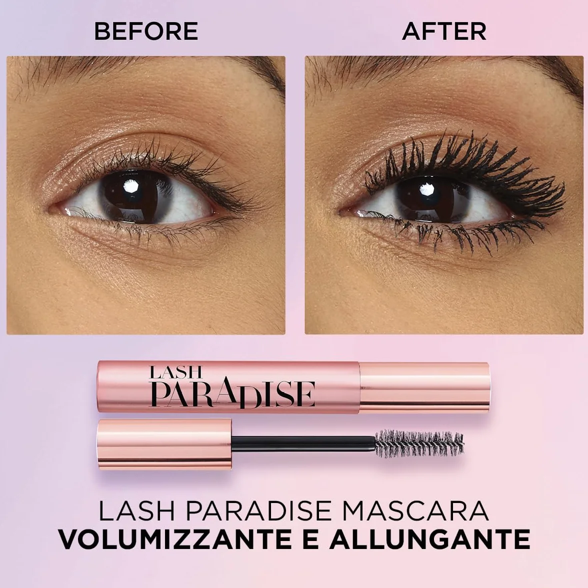 L'Oréal Paris Lash Paradise Mascara Volumizzante Allungante Waterproof Nero 6,4 ml