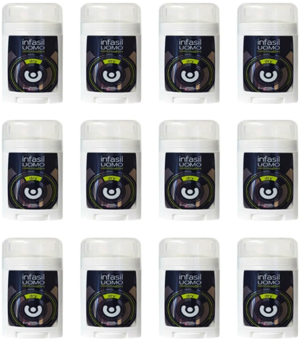 12 x INFASIL Deo Persona Stick Uomo Dry 40 Ml