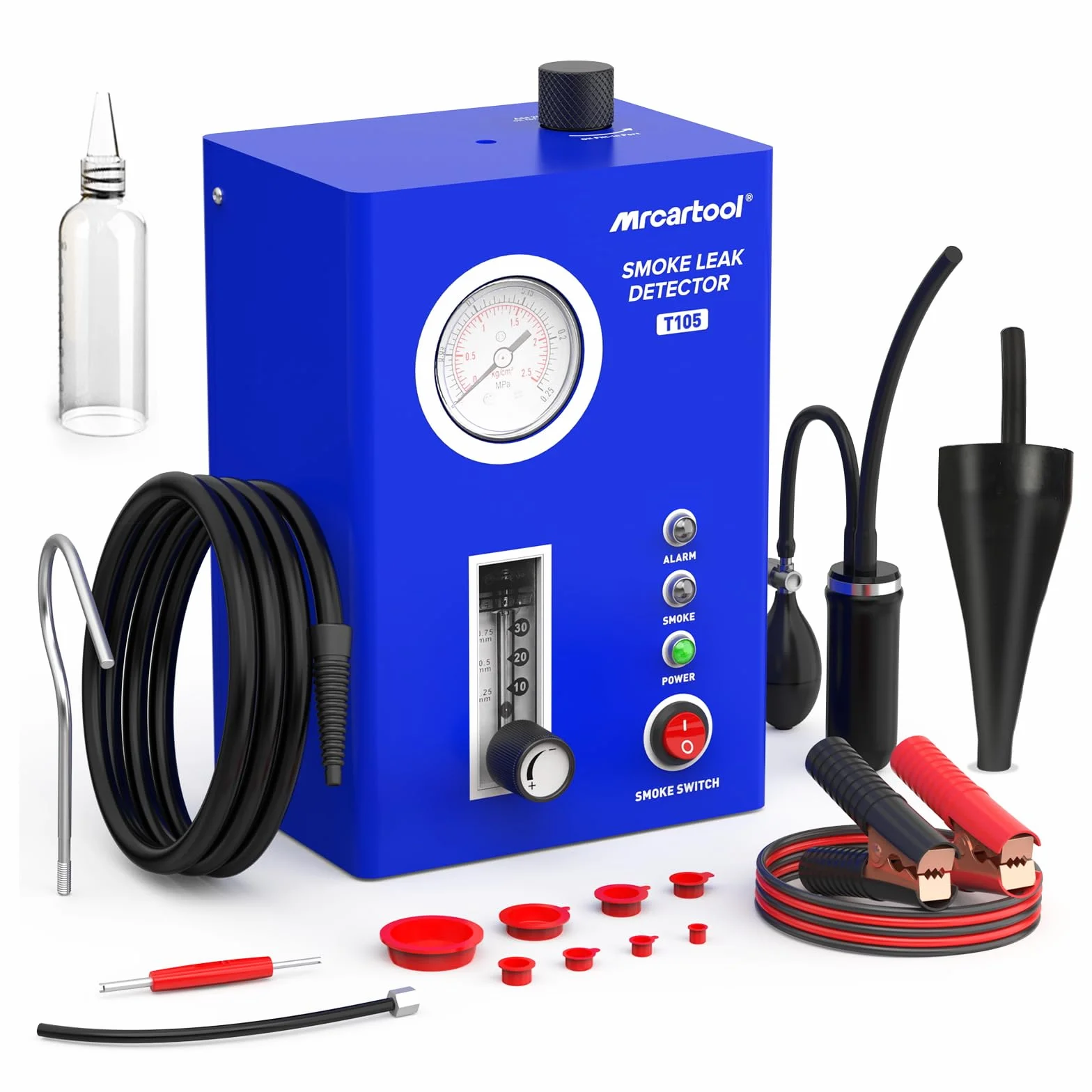 PLAYOCCAR Macchina a Fumo Dettaglio Filtri Auto EVAP 12V con Pompa Aria Integrata e Manometro