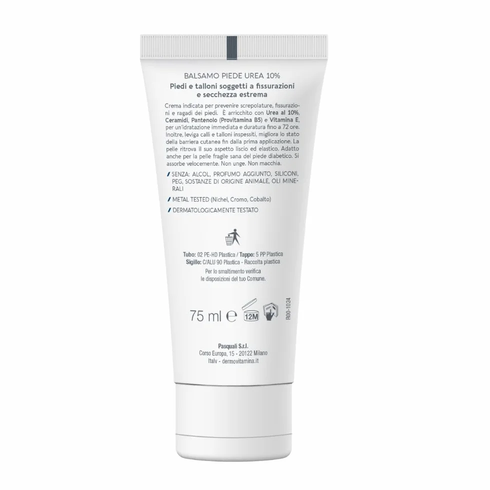 Dermovitamina Ragadi Piede Balsamo Urea 10% Crema Piedi Riparatrice 75ml