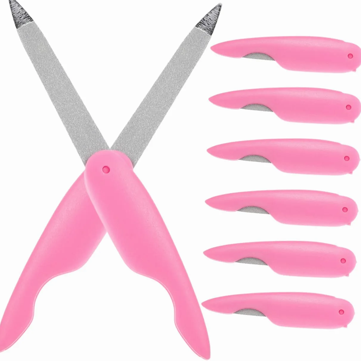 Healeved 32pezzi Limette Per Unghie Metallo Doppia Faccia Strumenti Professionali Per Manicure e Pedicure Di Limette Compatte Per Unghie Fatte Casa e Nei Saloni