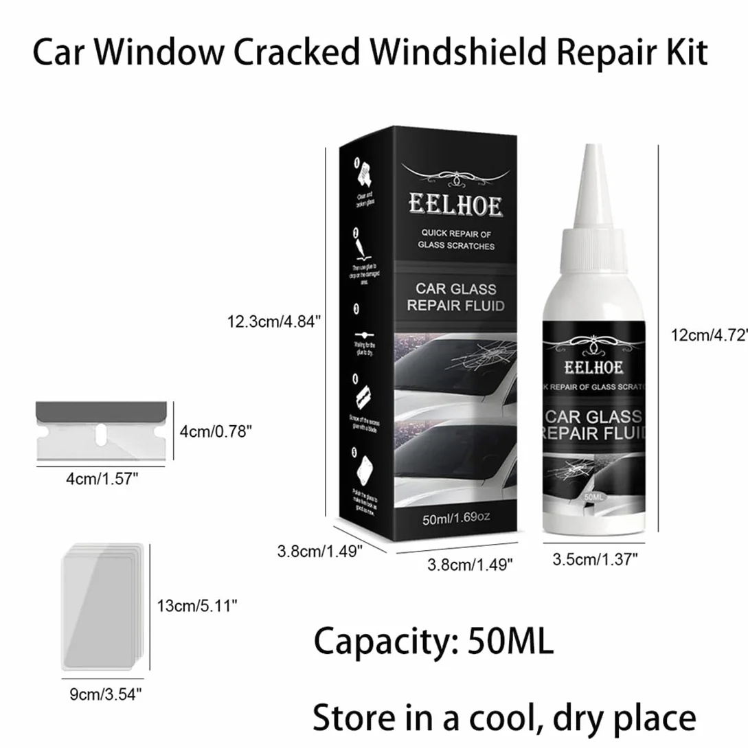 Glass Repair Fluid Car Window Cracked Windshield Repair Kit Nano Repair Fluid DIY Automotive Glass Nano Repair Fluid Quick Fix For Cracks Windscreen Scratch Remover Kit