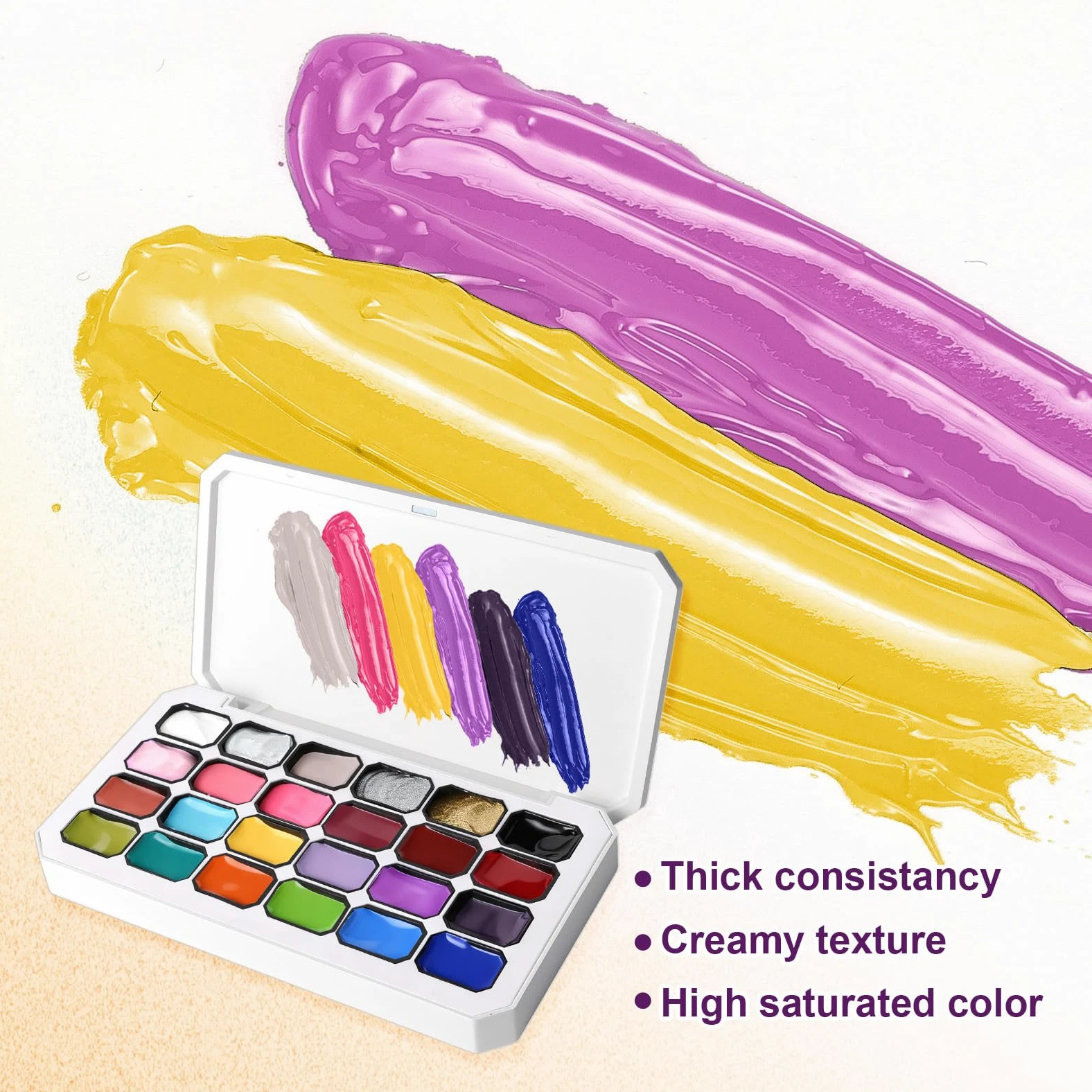 Smalto in Gel Gradient Painting, Set A con 24 Colori Ombre e 100 Pezzi di Spugna per Unghie e Pinzette per Manicure Francese Fai-da-Te, Arte delle Unghie