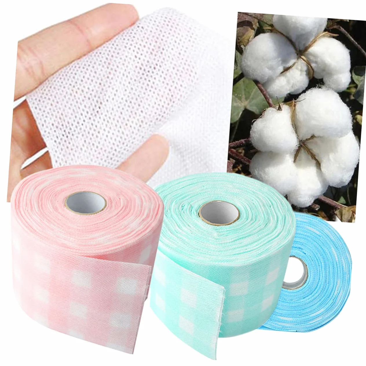 FRCOLOR 3rotoli Salviette Per Rimozione Dello Smalto Panni in Non Per Manicure Cotone Per Pulizia Delle Unghie Solvente Per Smalto Salviette Per Manicure