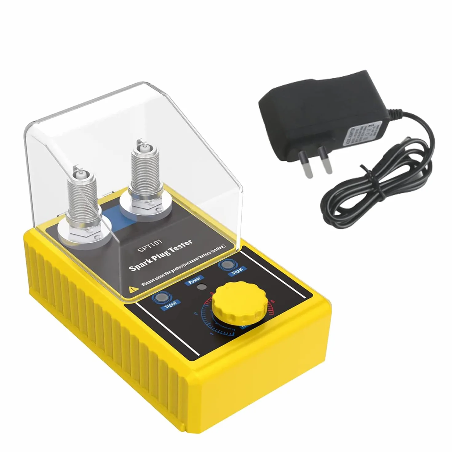 Tester Candele Auto, Dual Hole Tester per Candele Regolabile, 220 V Tester per Candele di Accensione Strumento Diagnostico per Veicoli a 12V