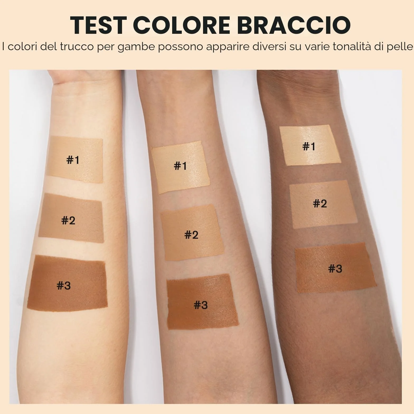 Trucco impermeabile per le gambe senza trasferimento, pennello per il corpo extra grande, copertura per vene varicose/cicatrici, Skin Perfecting Body Foundation