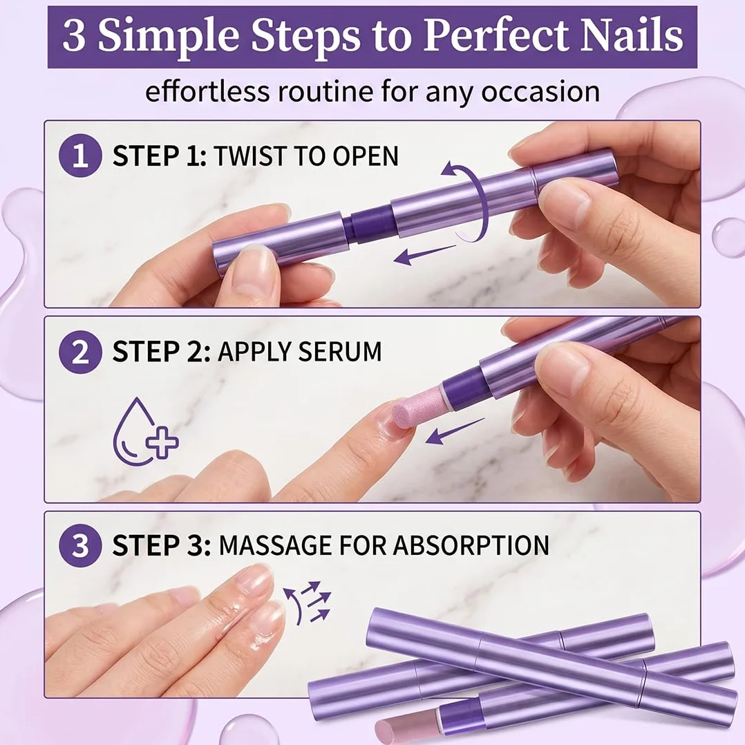 Nail Care Pen Penna Olio per Cuticole,Rimuovere Cuticole Unghie con Ceramica Punta Idratanti Rinforzanti Illuminanti Olio Applicatori Riparare Unghie Secche Screpolate