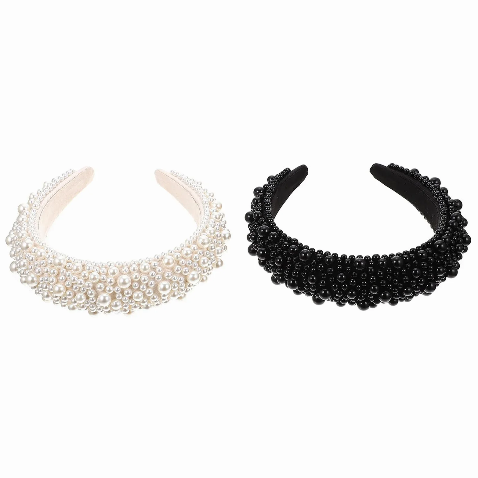 Cerchietto per Chioma con Decorazioni a Sfera 2 Pezzi in Spugna e Plastico | Leggero e Confortevole, Uso per Party e Makeup, Stile Delicato Elegante Chic