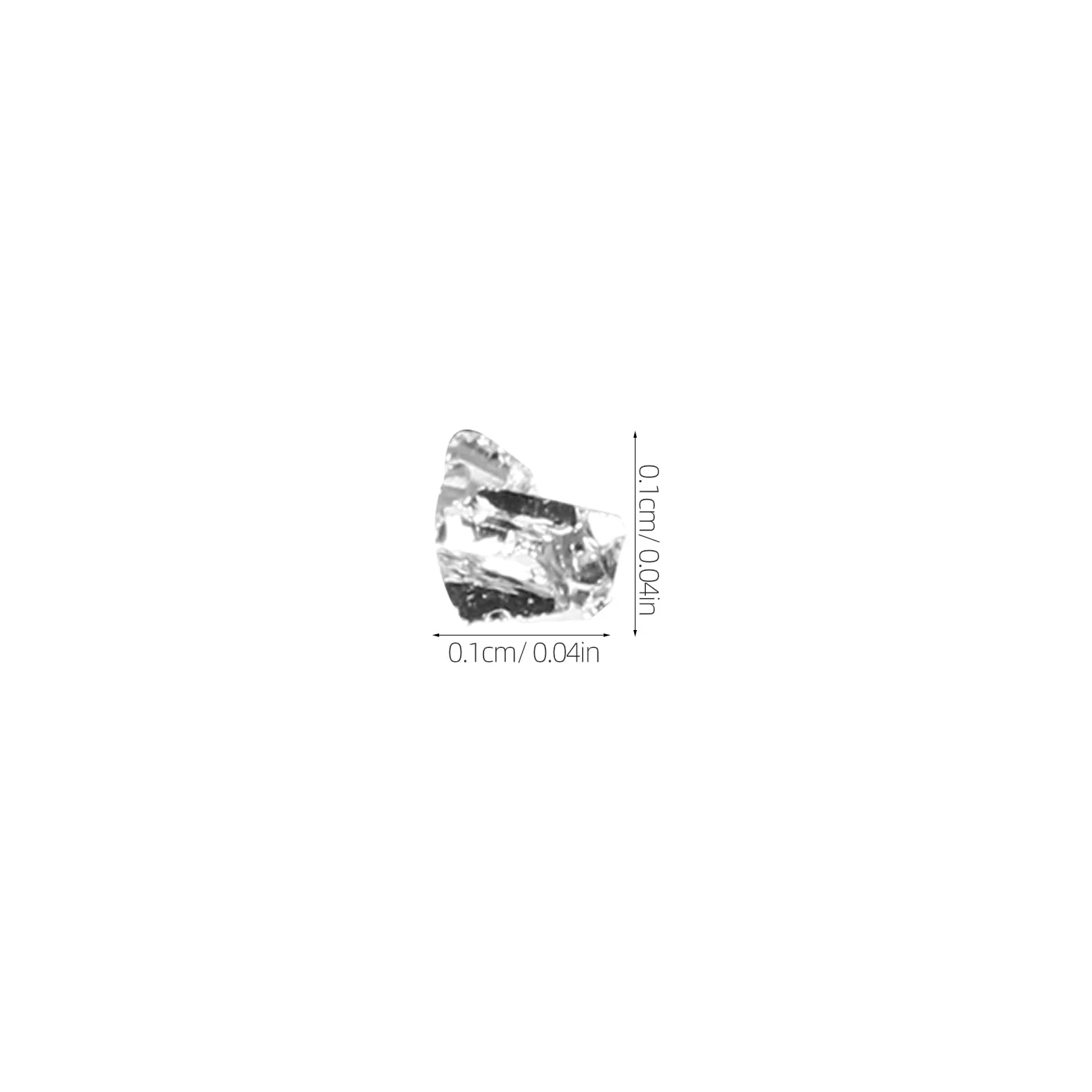 Cabilock Brillantini Unghie Effetto Alta Lucentezza Scaglie di Vetro Metallico Argento 200g Leggero per Pittura e Artigianato Nail Art Accessori