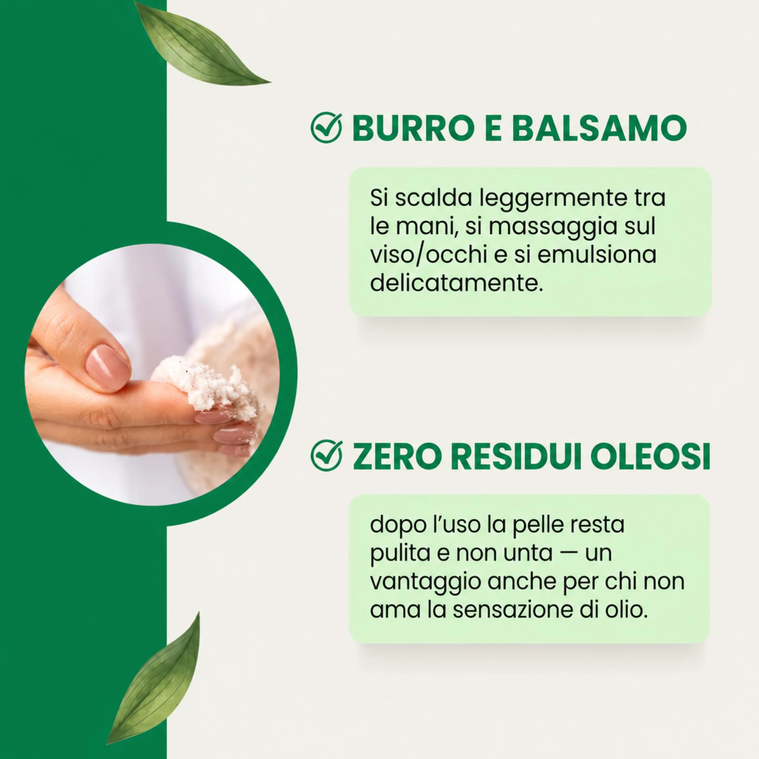 Burro Struccante Naturale Viso e Occhi, Struccante Waterproof Idratante e Delicato