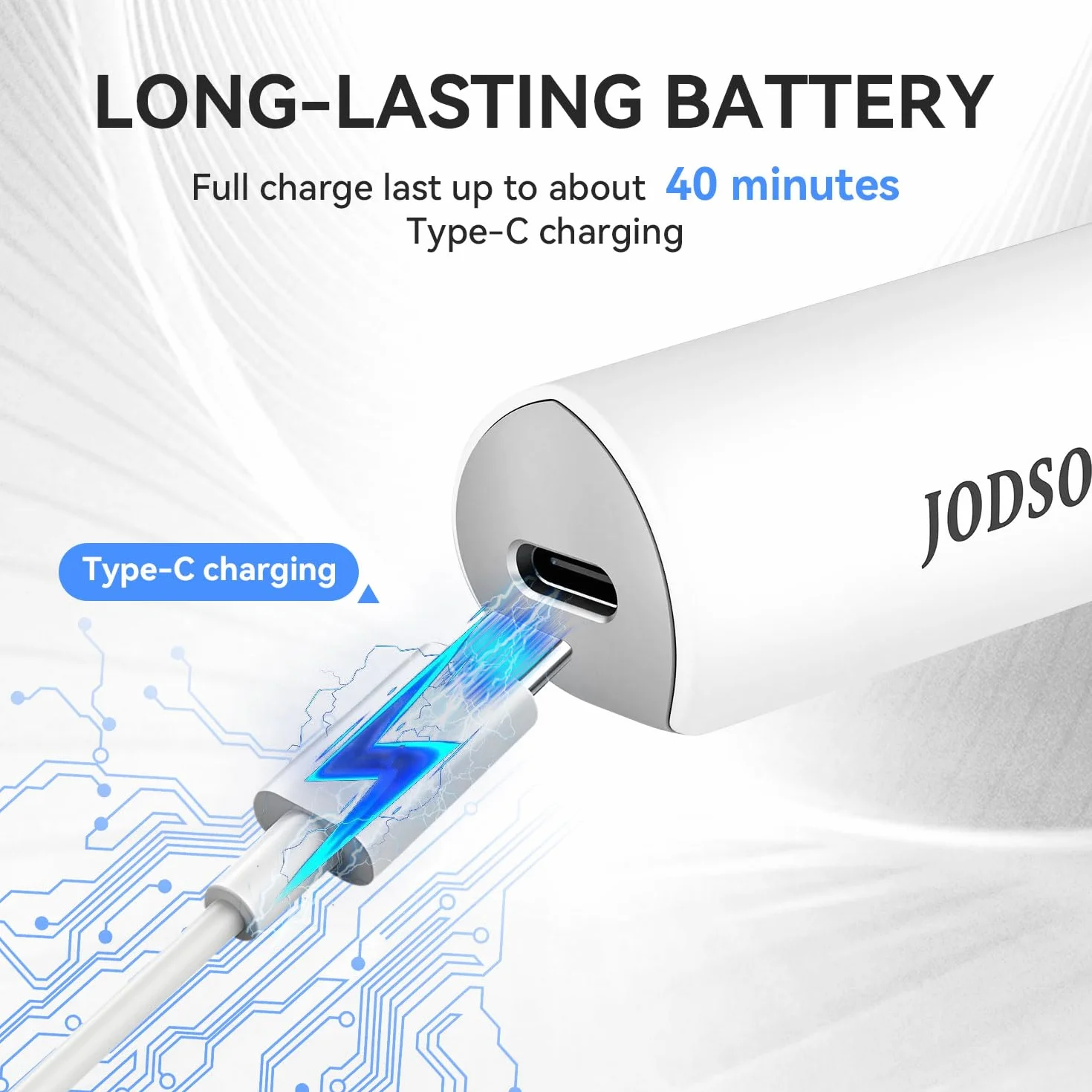 JODSONE Mini Lampada LED Unghie, Lampada portatile a U V con supporto Lampada portatile compatta per unghie ricaricabile USB Asciugatrice per unghie per casa salone di bellezza fai da te, bianco