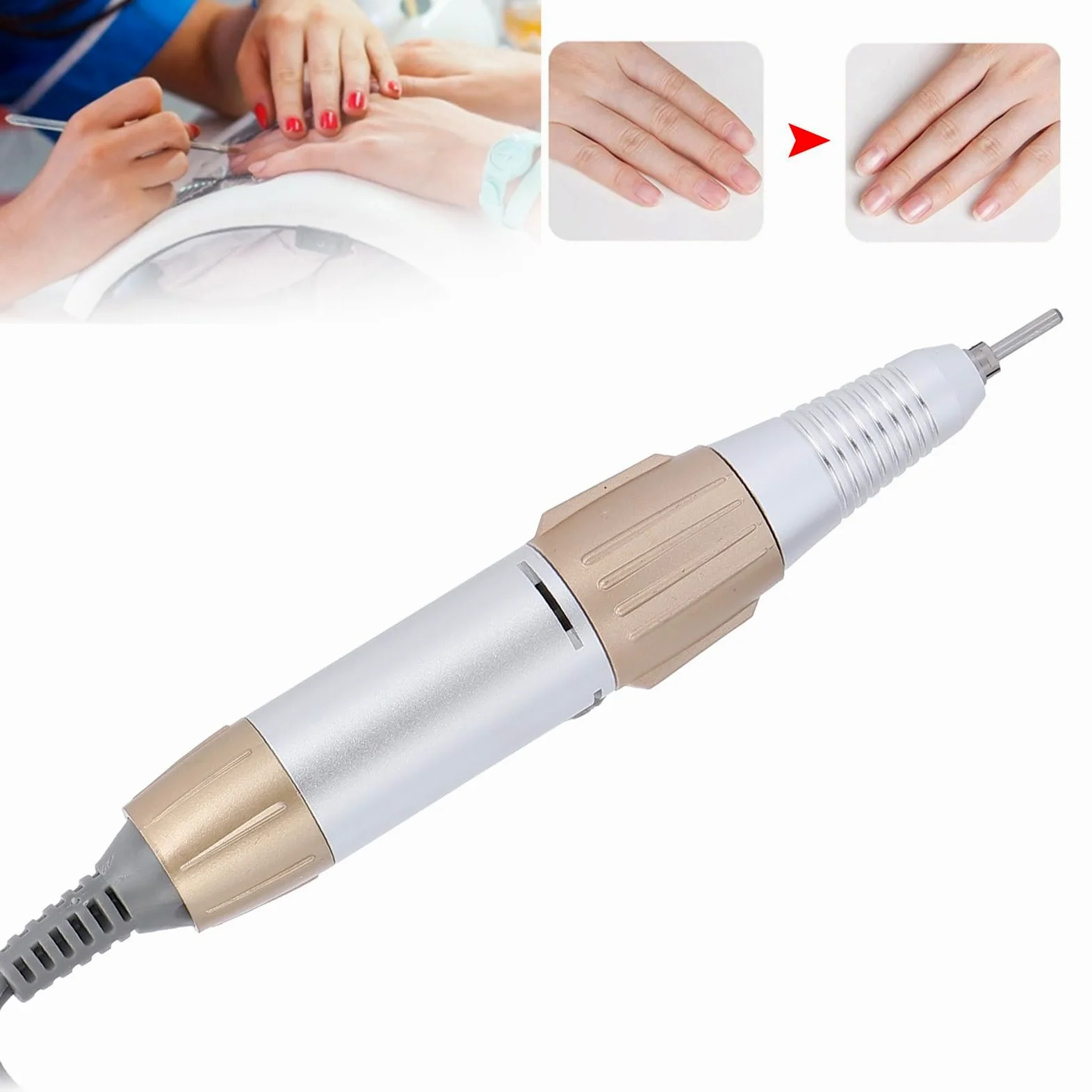 manipolo fresa per unghie professionale 35000 RPM Penna per Trapano Elettrico per Unghie, Manipolo per Impugnatura di Ricambio per Trapano per Unghie, Strumento per Lucidare la Macchina per Pedic