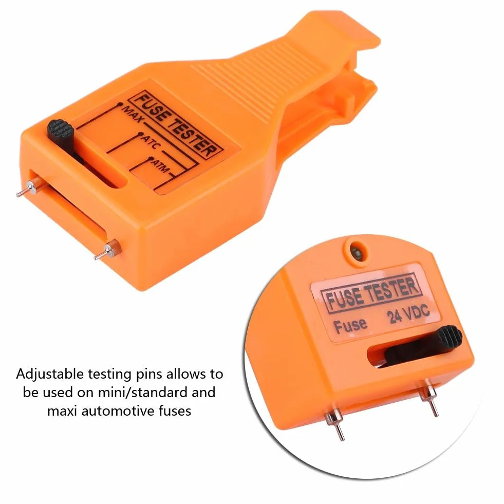 Jadeshay Tester Fusibili DC 24V Auto Multifunzionale con Indicatore LED per Fusibili Mini Standard e Grandi