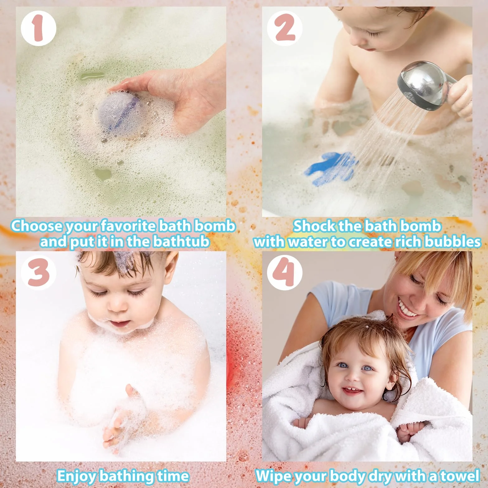 Bombe da Bagno Kids Giocattolo Sorpresa Schiuma Organica Naturale Regali Ragazzi Ragazze