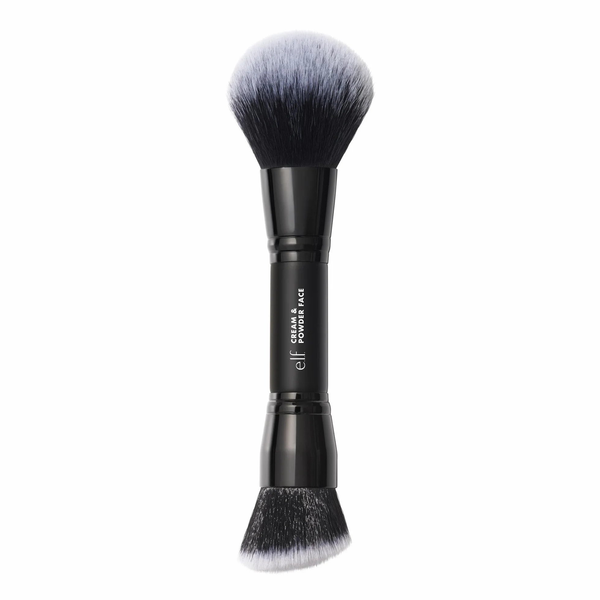 e.l.f. Dual-Ended Cream + Powder Brush, pennello per make-up due in uno, crea uno splendido effetto aerografo, prodotto vegano e non testato sugli animali