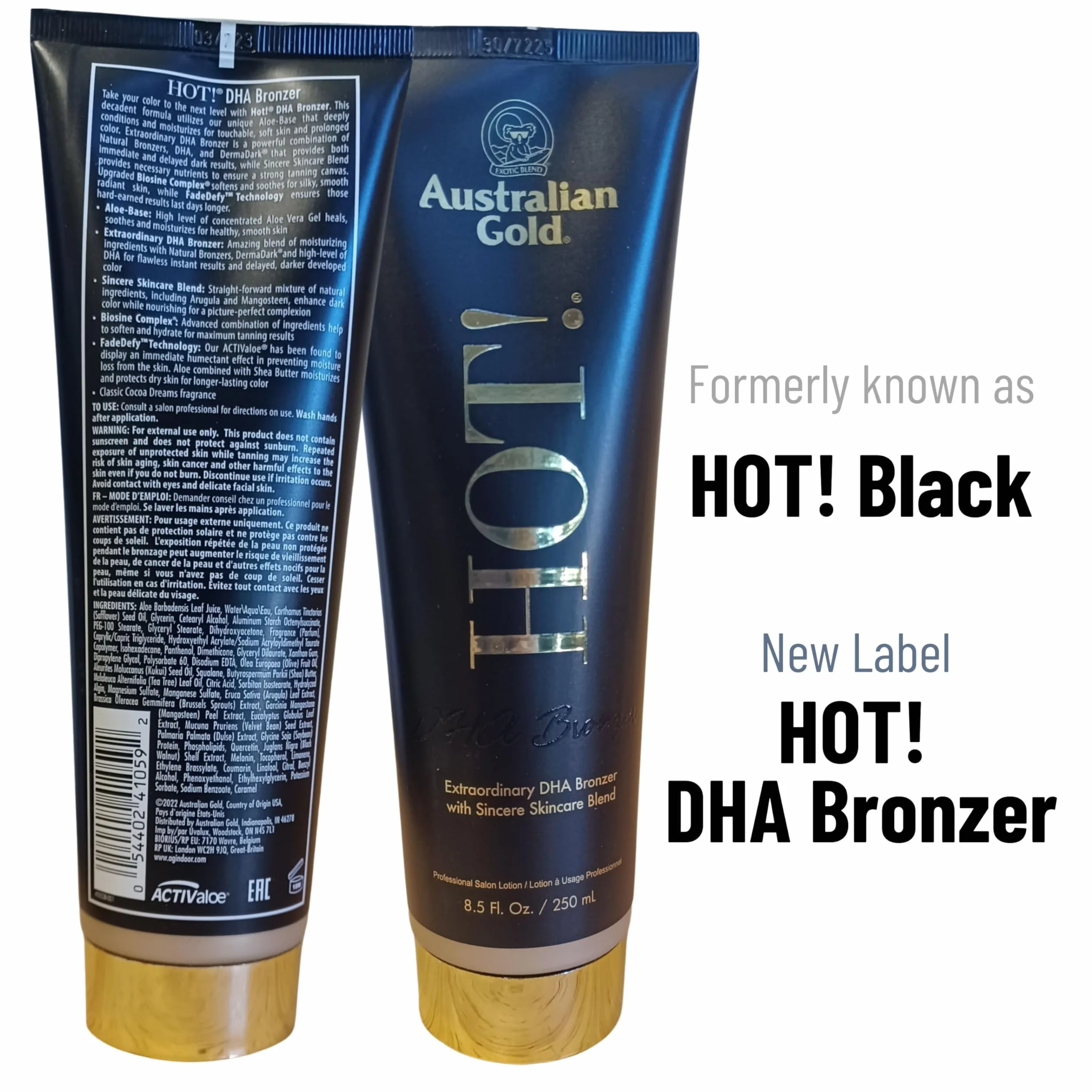 Australian Gold Caldo! Black Intensifier Anti-Aging with Self-Tanners 250ml