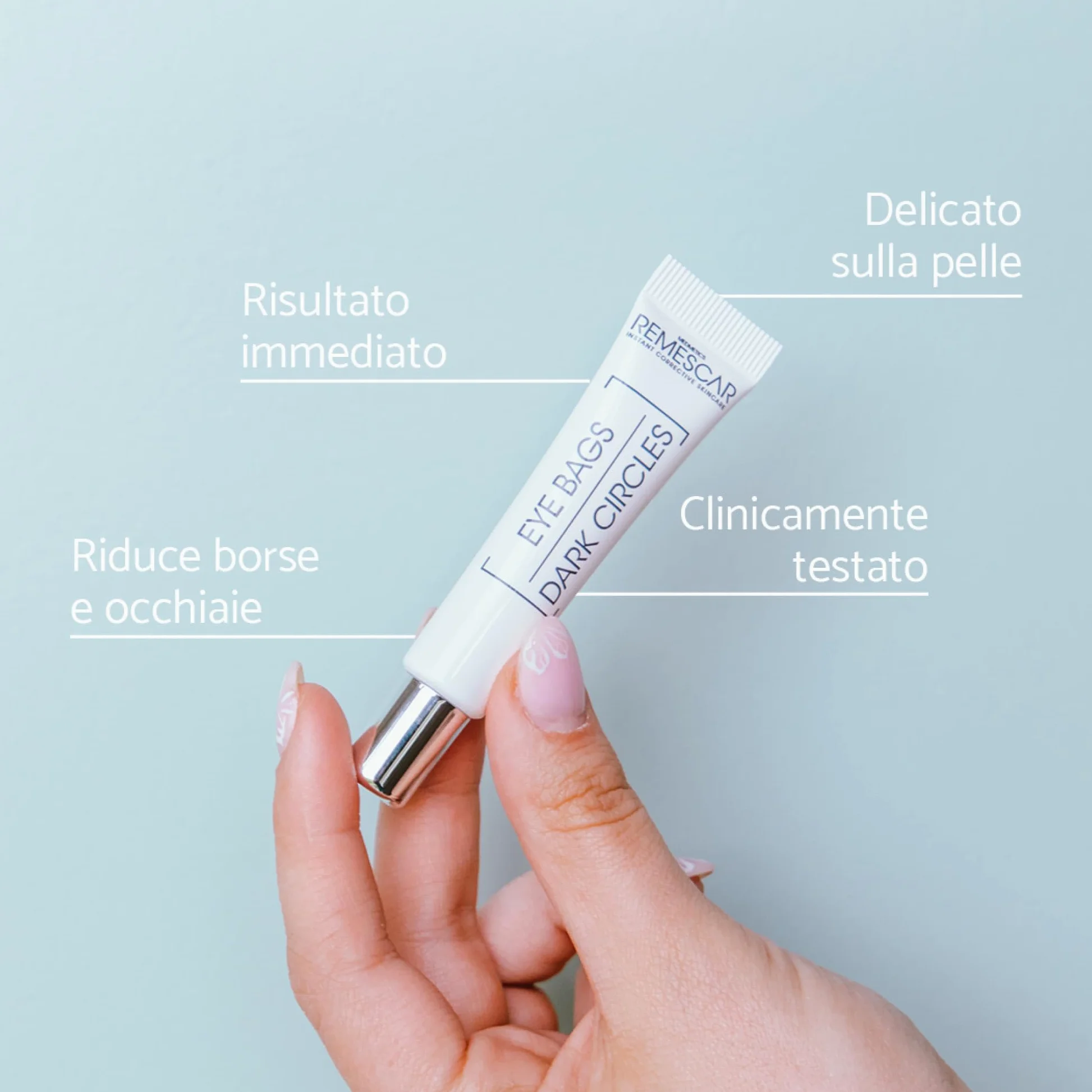 Remescar Borse e Occhiaie + Palpebre Cadenti – Duo Contorno Occhi ad Effetto Immediato – Riduce Borse, Occhiaie e Palpebre Cadenti – Trattamento Uomo e Donna – 2 x 8 ml