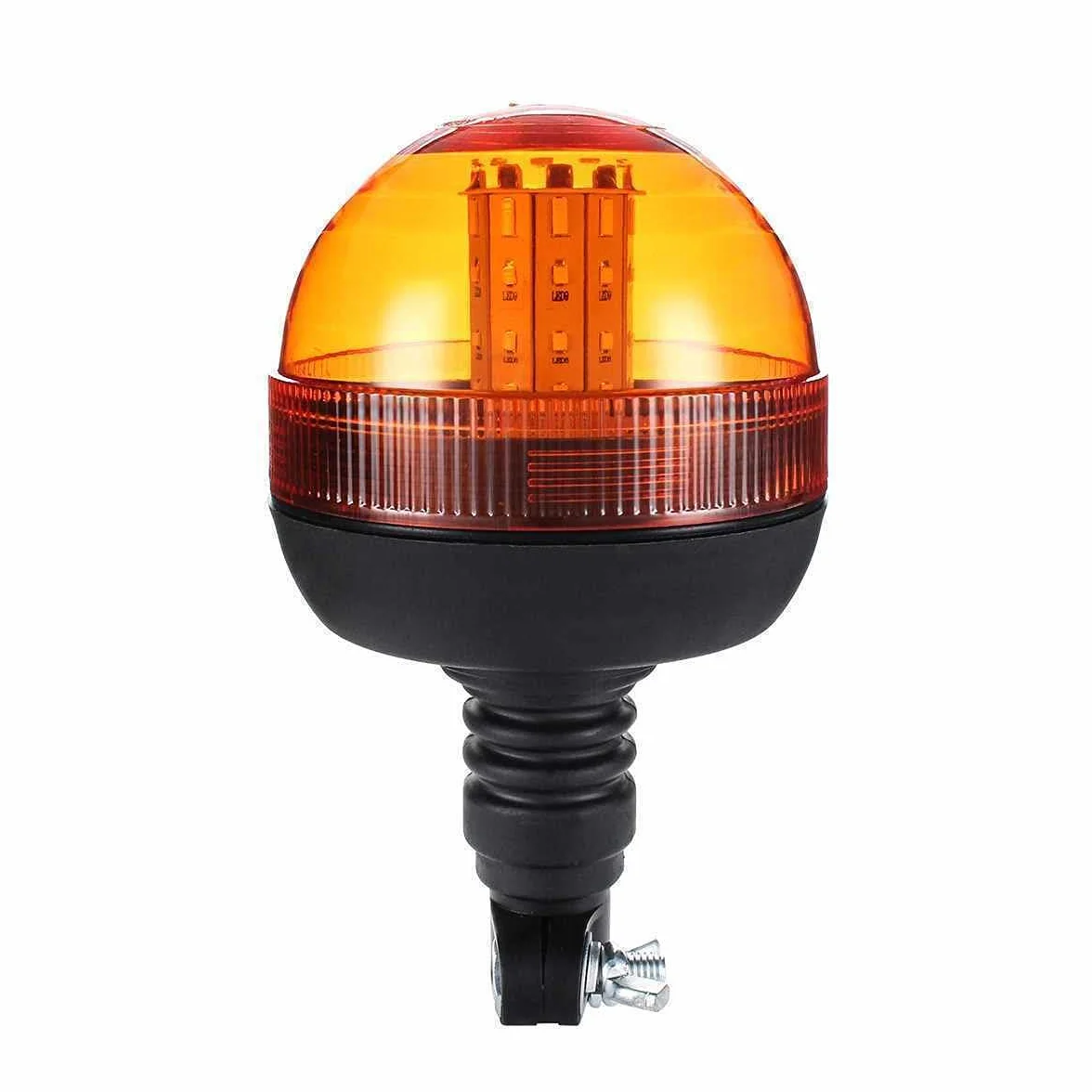 Coppia 40 LED Arancio Rotante E9 12-24V IP56 Omologato Base Flessibile Lampeggiante LED Trattore