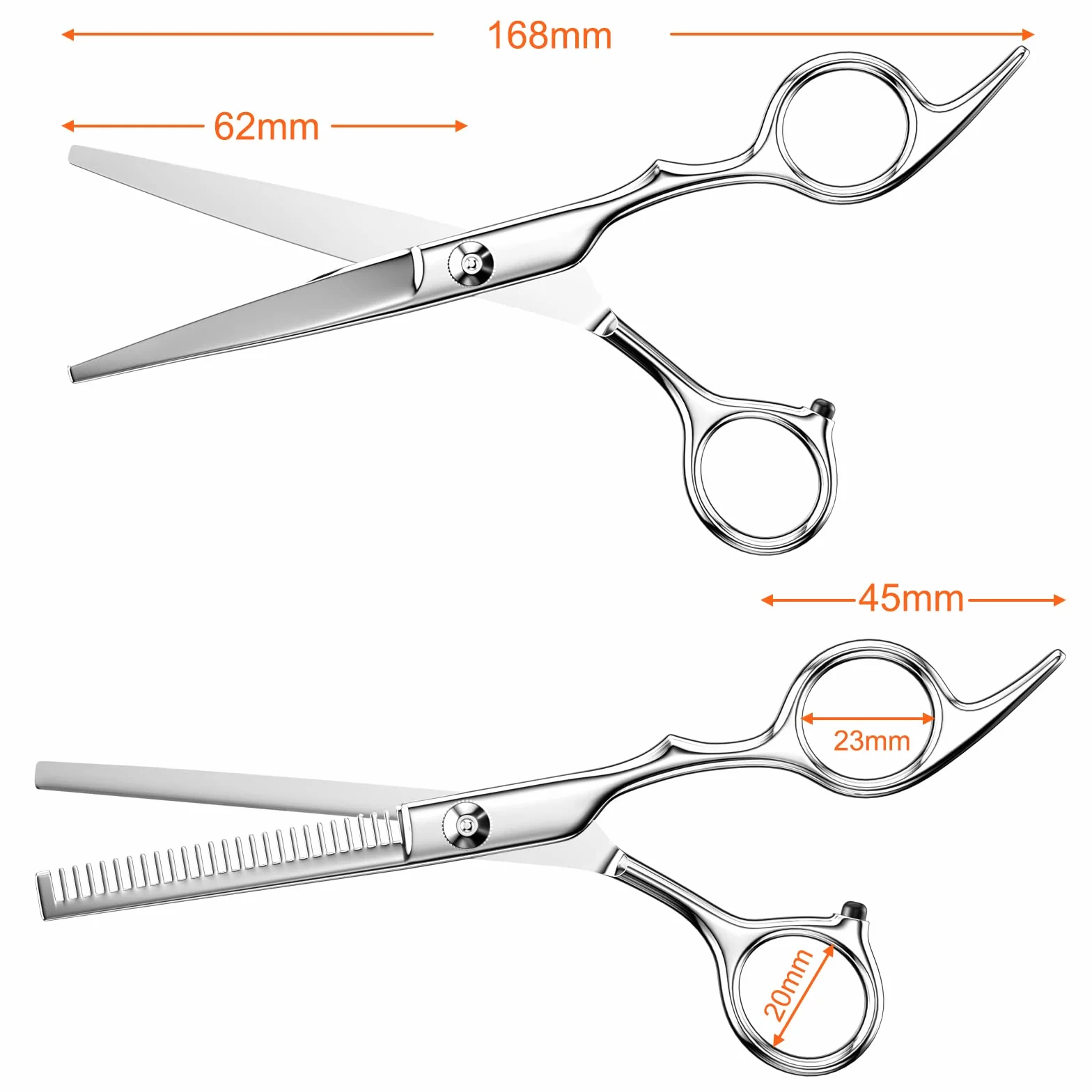 Uootach 2 Pezzi Forbici Parrucchiere, Forbici da Taglio Affilato e Preciso per Styling e Sfoltire