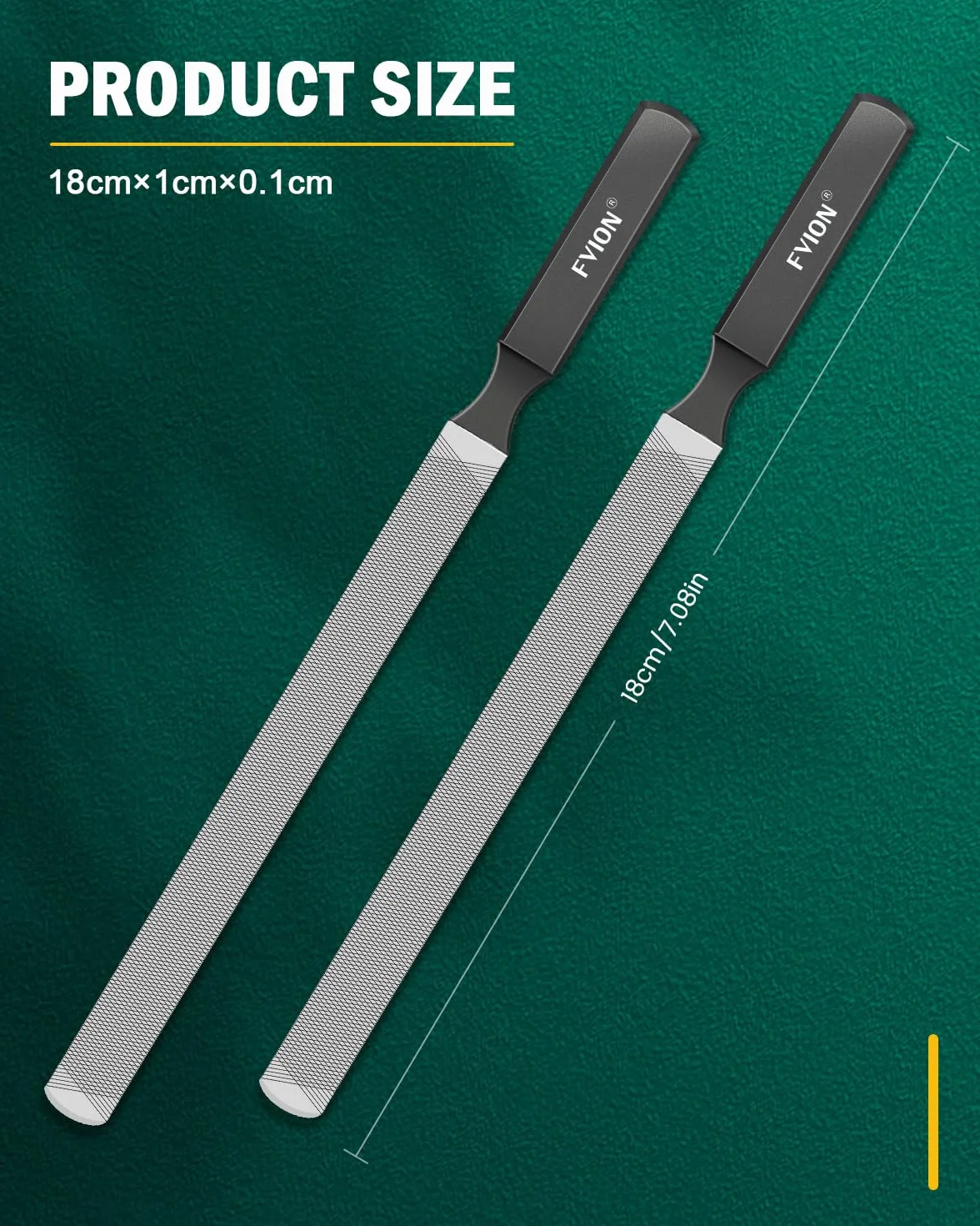 FVION Lima Unghie Piedi Professionale per Unghie Spesse e Dure – Lima per Unghie dei Piedi in Acciaio Inox, Nail File per Manicure e Pedicure Uomo e Donna