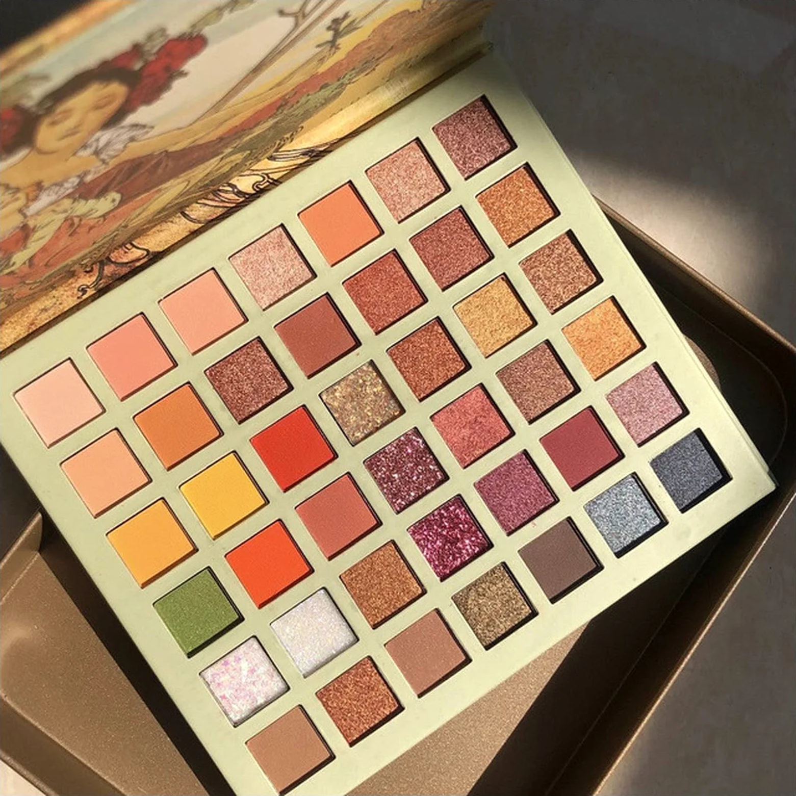Palette di ombretti 42Colors Glitter Eye Shadow Palette Pigmentato Polvere Shimmer Eye Shadow Polvere Matte Scintillio Scintillio Eyeshadow Set di trucco Mimore palette di ombretti (Size : SPAIN)