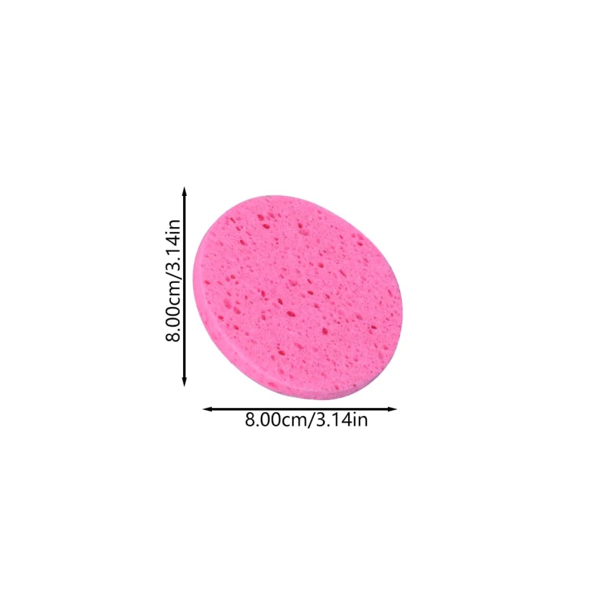 ULTECHNOVO Spugna Struccante Viso Lavabile in Spugna di Cellulosa, 50 Pezzi, 80 MM, 8 MM, Pulizia Profonda dei Pori, per Lavaggio Quotidiano