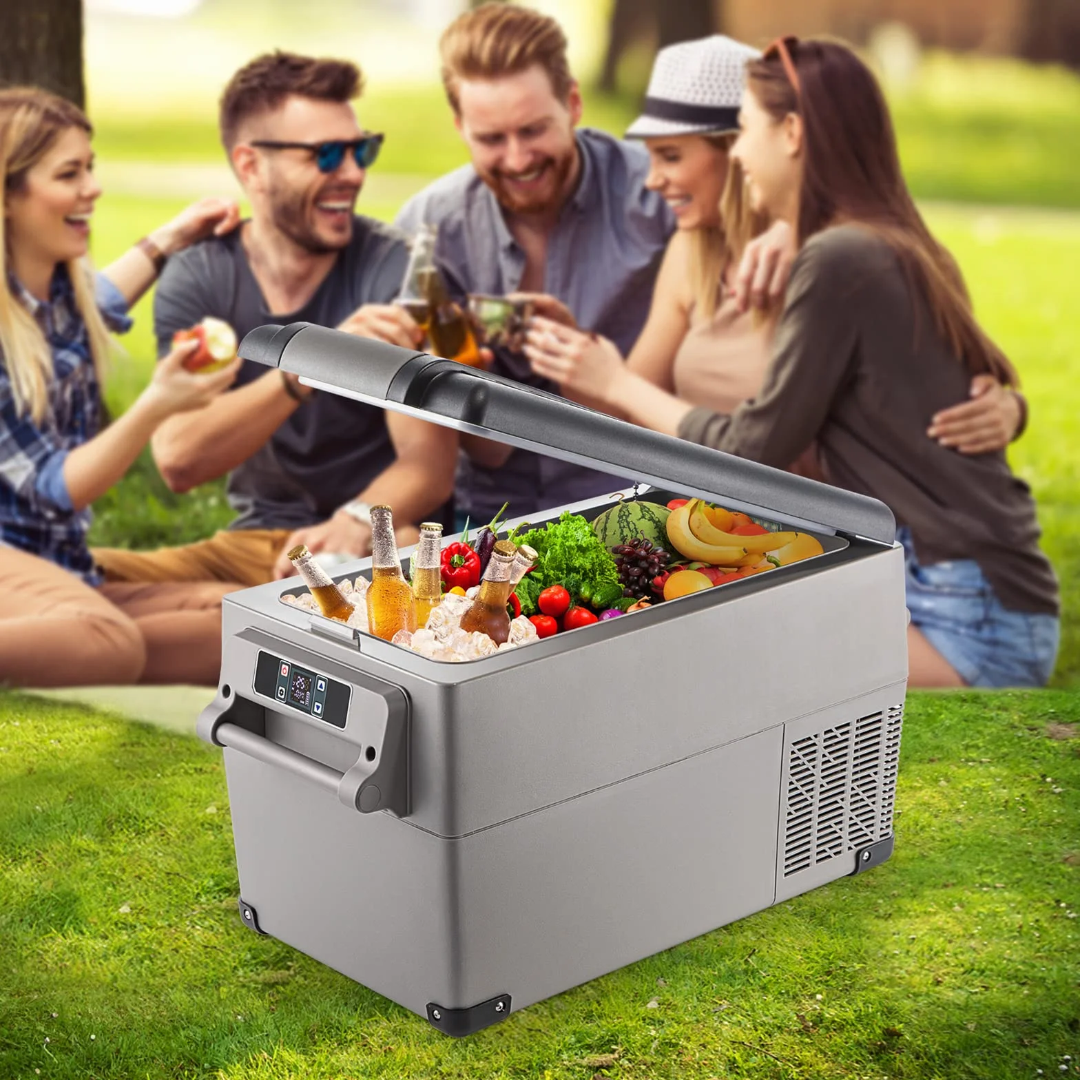 VEVOR Frigorifero Termoelettrico Portatile 35L, Frigorifero da Viaggio per Auto con LCD